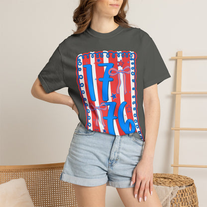 1776 Patriotic Graphic T‑Shirt — Red, White & Blue Independence Day Tee