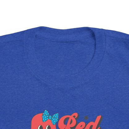 Red White & Cute Popsicle Toddler Girls Tee