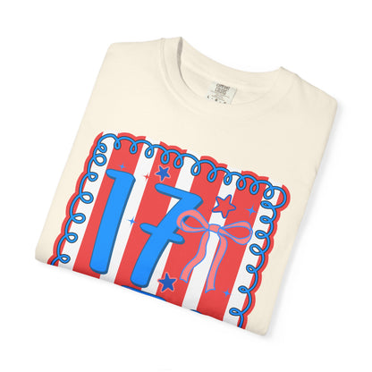 1776 Patriotic Graphic T‑Shirt — Red, White & Blue Independence Day Tee