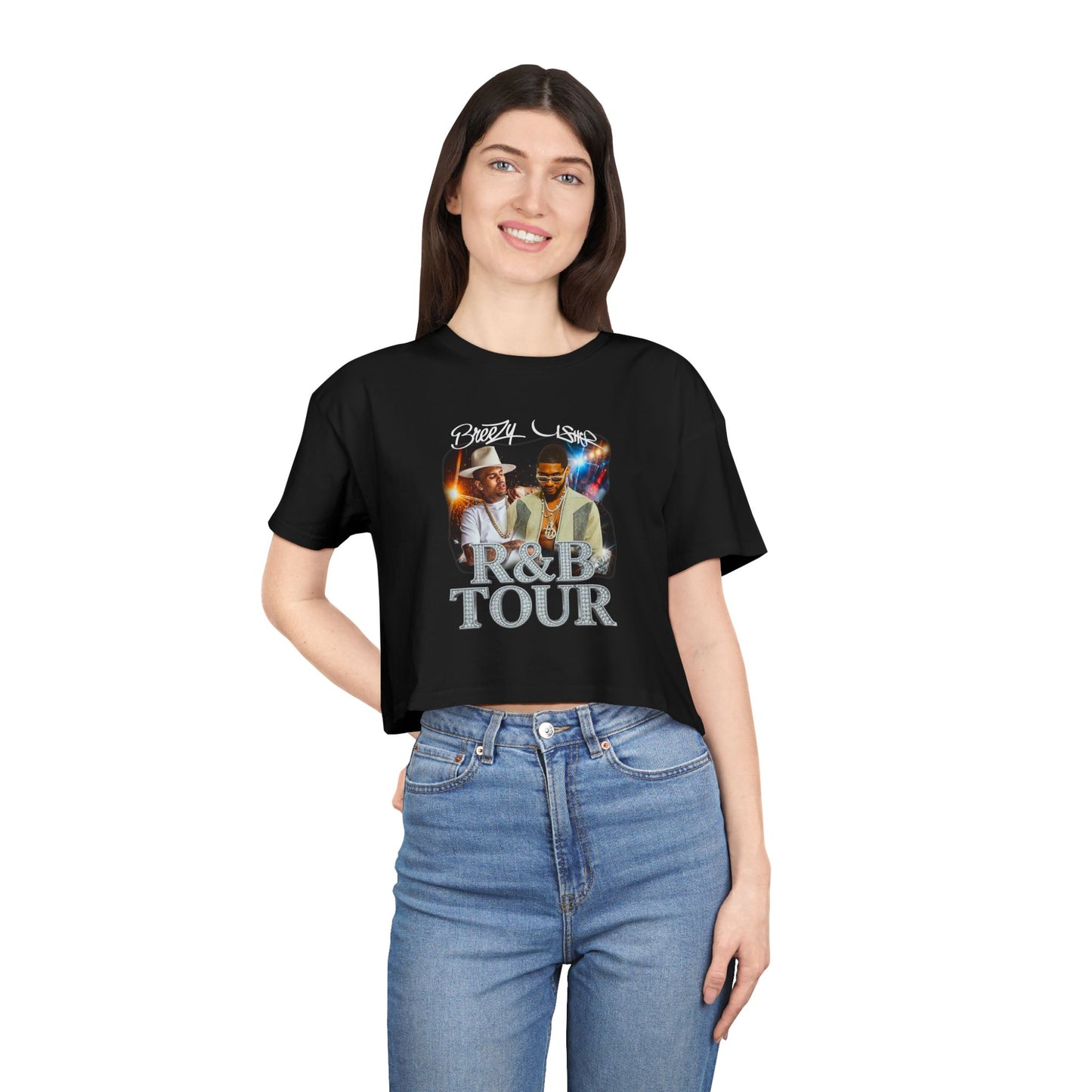Breezy & Usher R&B Tour Crop Tee