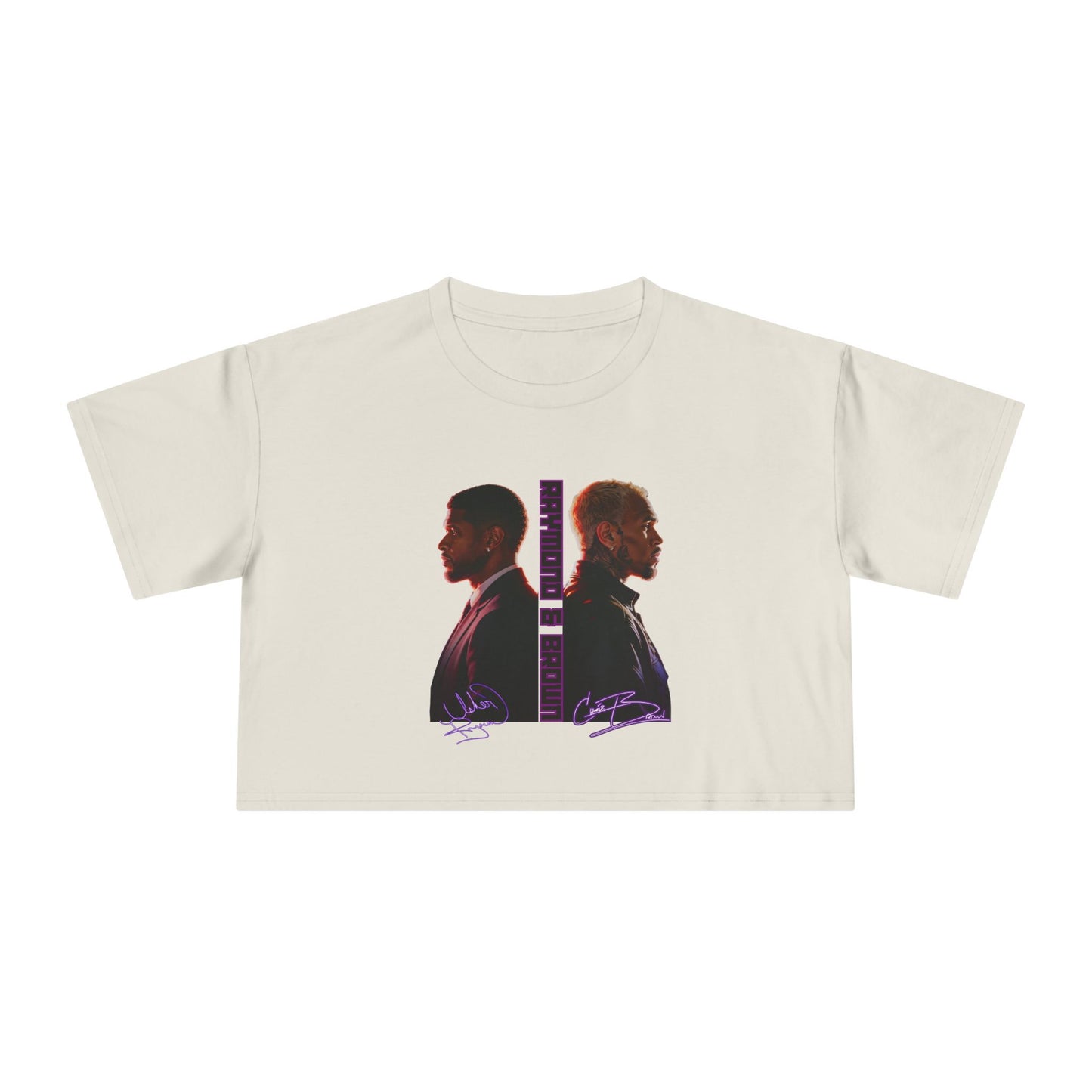 Raymond & Brown Crop Tee — Dual Profile Graphic Women's Crop Top