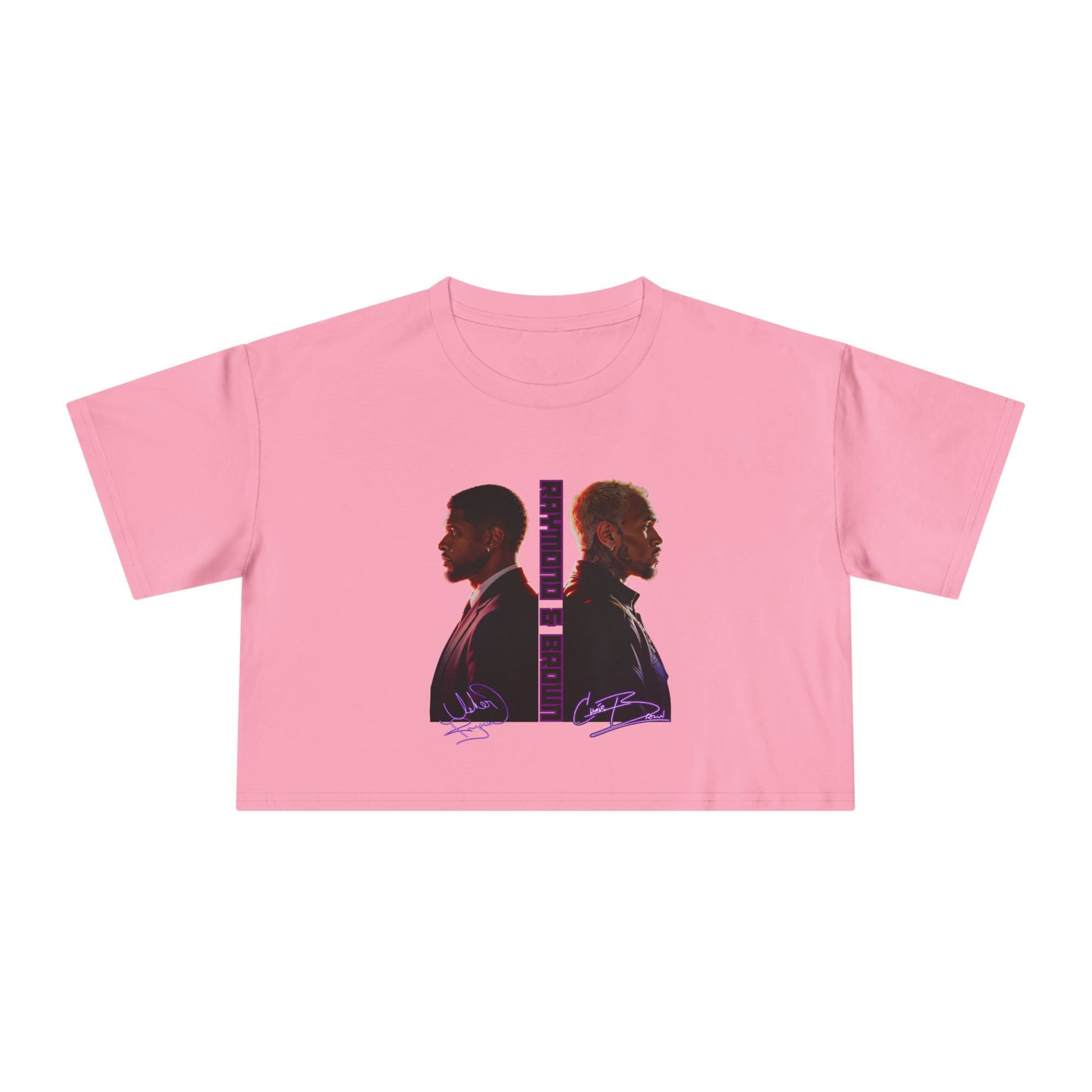 Raymond & Brown Crop Tee — Dual Profile Graphic Women's Crop Top