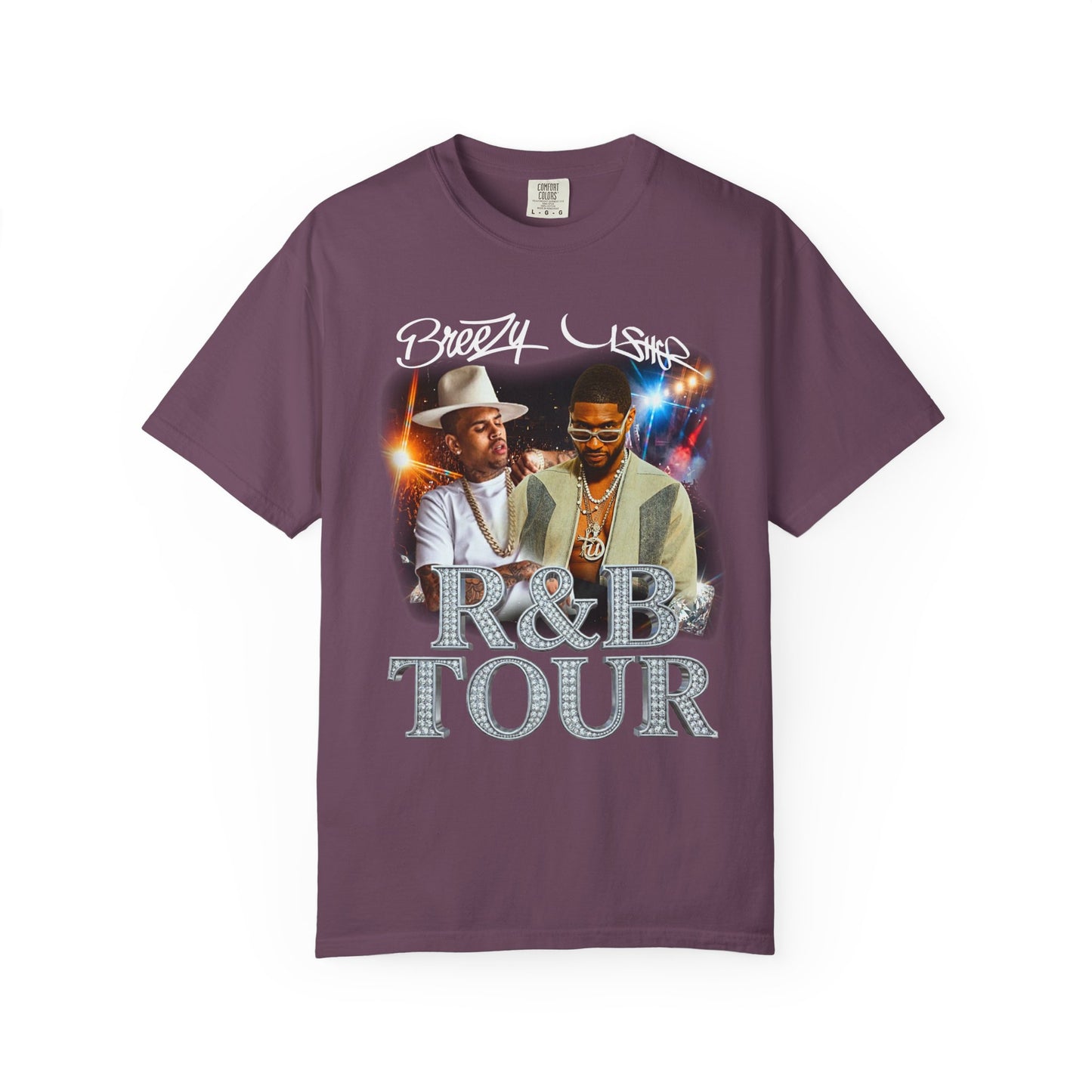 R&B Tour Graphic T-Shirt — Breezy & Usher Retro Concert Tee