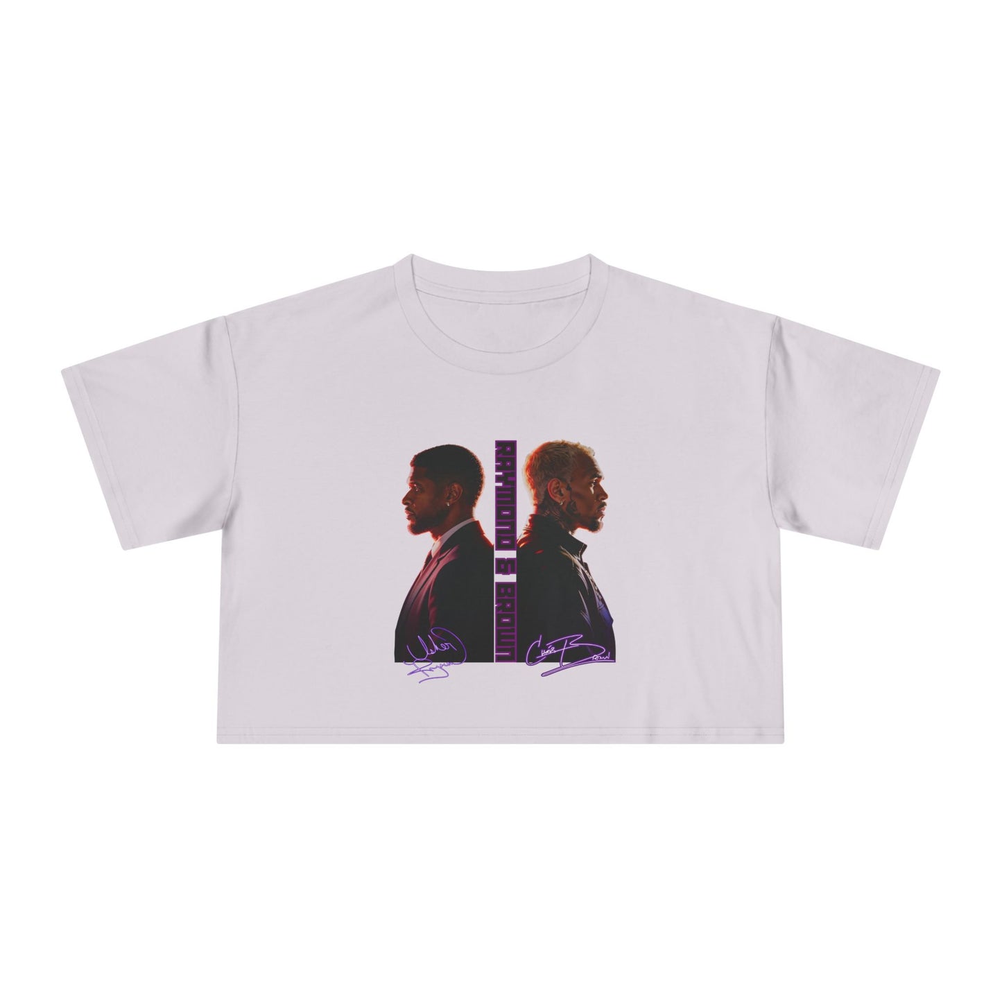 Raymond & Brown Crop Tee — Dual Profile Graphic Women's Crop Top