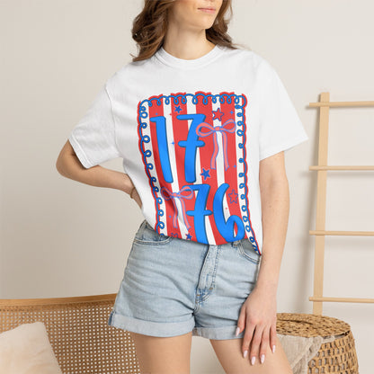 1776 Patriotic Graphic T‑Shirt — Red, White & Blue Independence Day Tee
