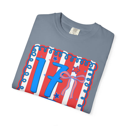1776 Patriotic Graphic T‑Shirt — Red, White & Blue Independence Day Tee