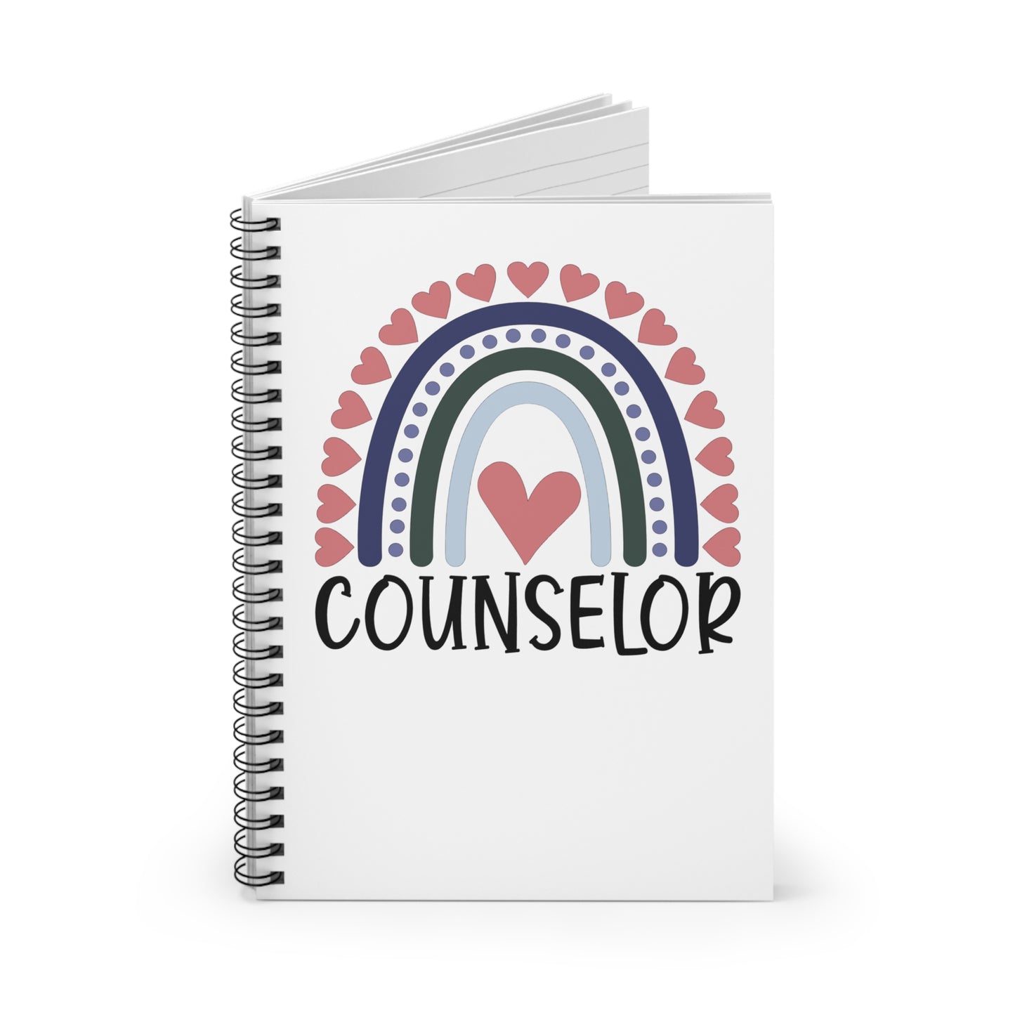 Counselor Rainbow Notebook — Spiral Ruled Journal