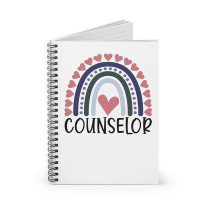 Counselor Rainbow Notebook — Spiral Ruled Journal