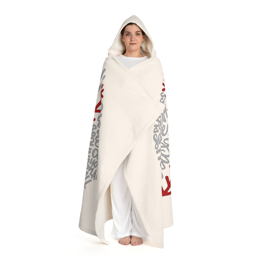 Hooded Sherpa Fleece Blanket — Cozy Oversized Wearable Throw with Hood