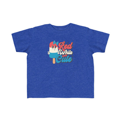 Red White & Cute Popsicle Toddler Girls Tee
