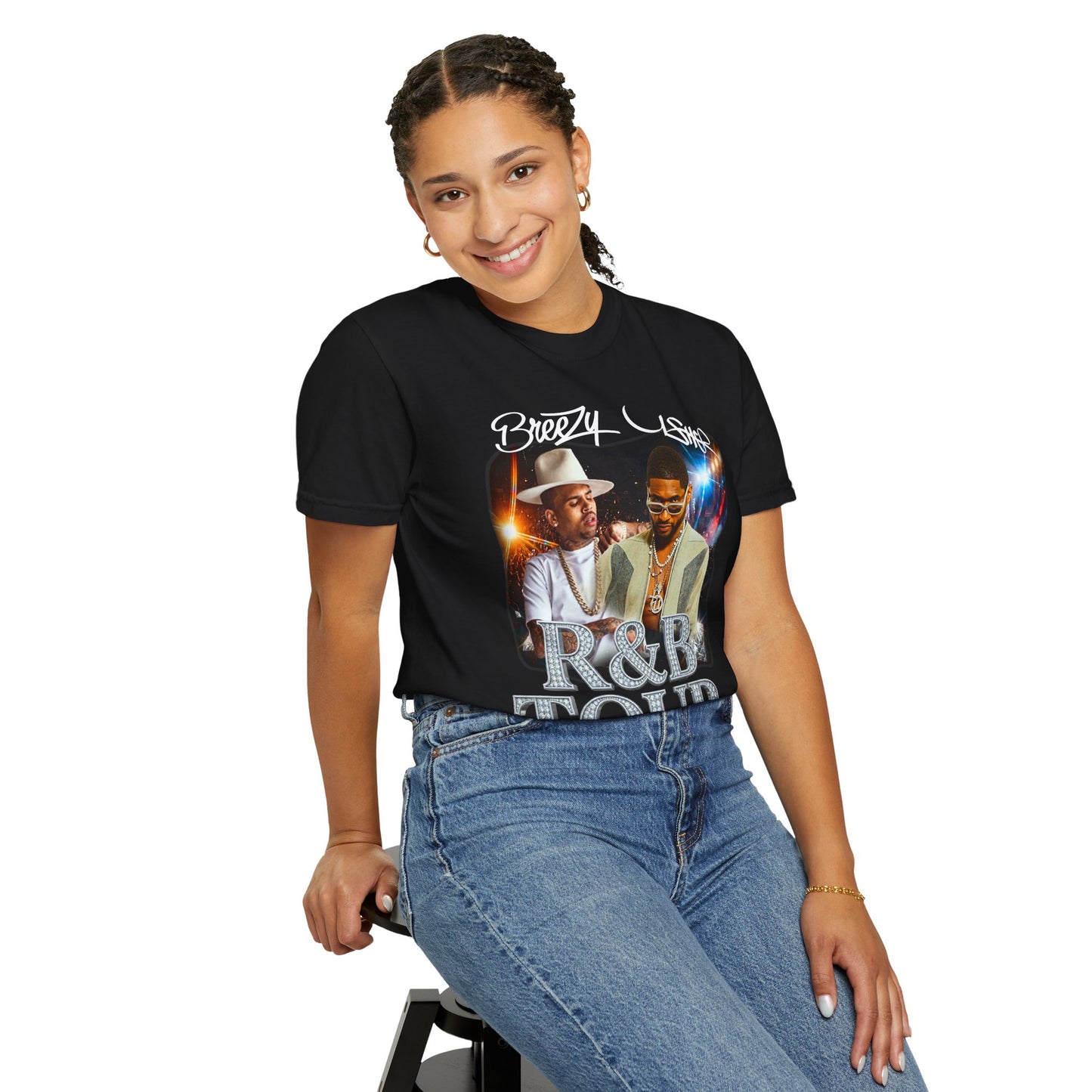 R&B Tour Graphic T-Shirt — Breezy & Usher Retro Concert Tee