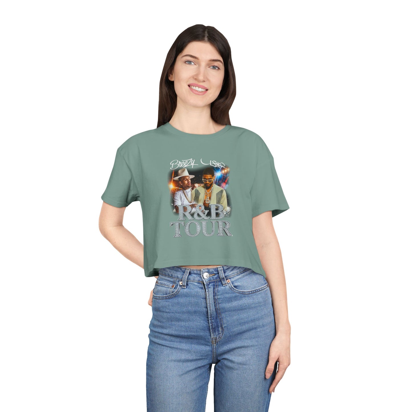 Breezy & Usher R&B Tour Crop Tee
