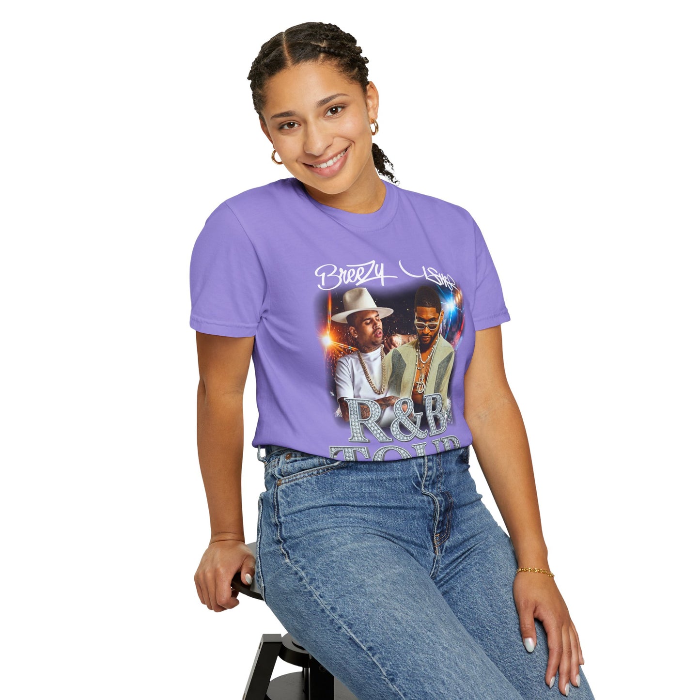 R&B Tour Graphic T-Shirt — Breezy & Usher Retro Concert Tee