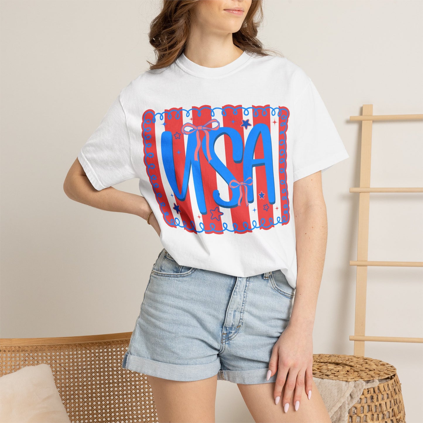 USA Patriotic T-Shirt — Red, White & Blue Fourth of July Tee