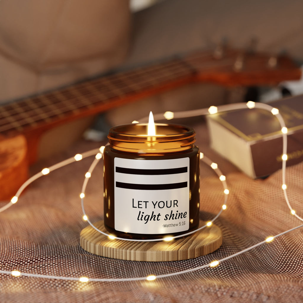 Let Your Light Shine Soy Candle — Amber Jar Scented Candle