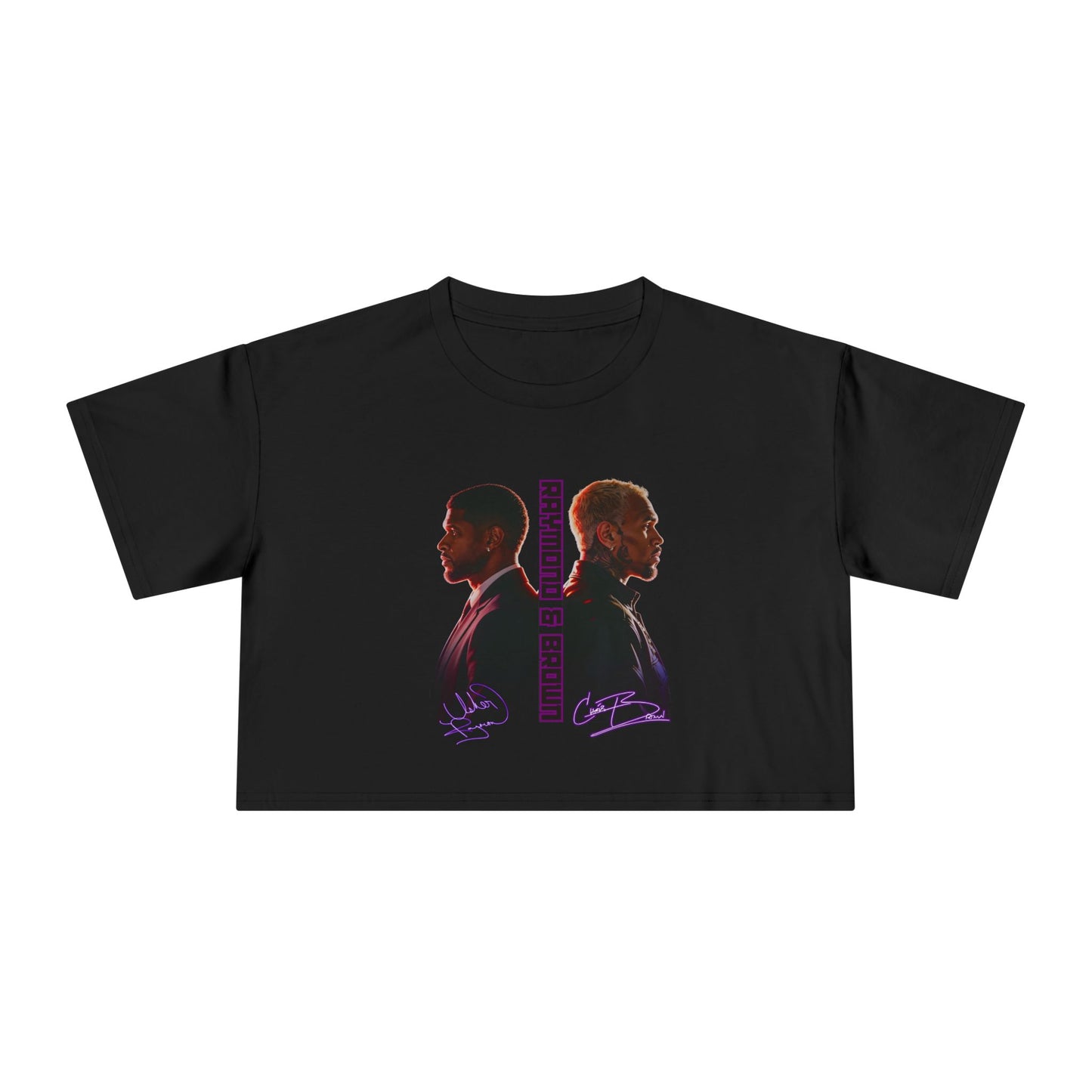 Raymond & Brown Crop Tee — Dual Profile Graphic Women's Crop Top