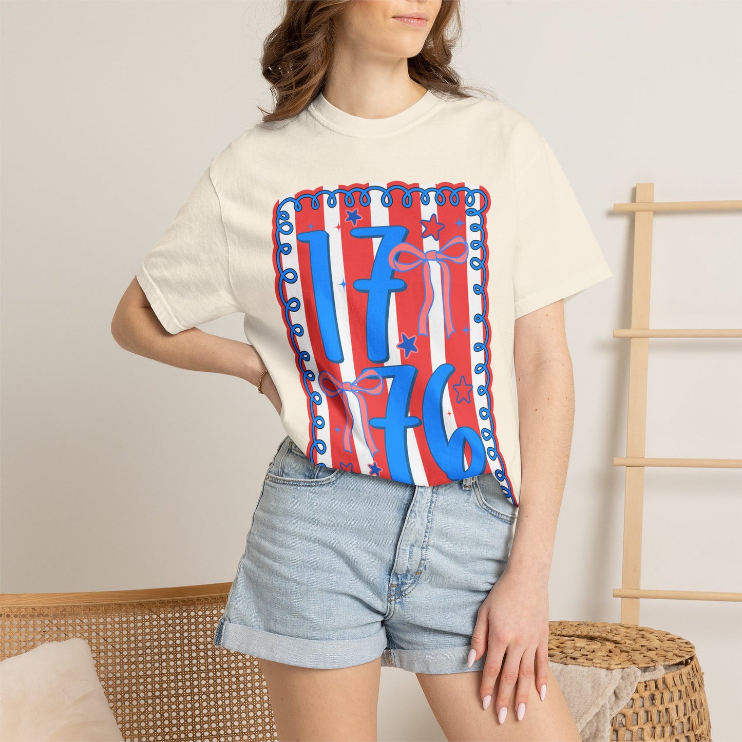 1776 Patriotic Graphic T‑Shirt — Red, White & Blue Independence Day Tee