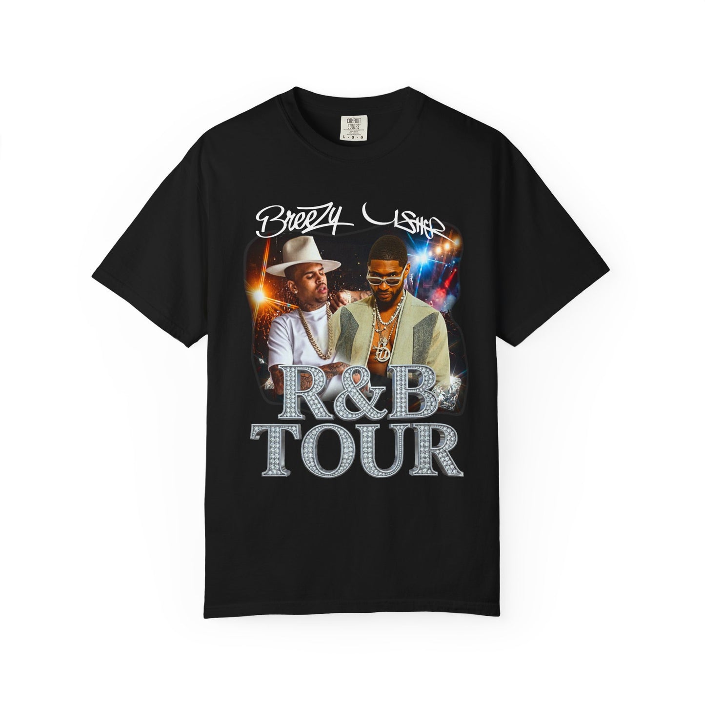 R&B Tour Graphic T-Shirt — Breezy & Usher Retro Concert Tee