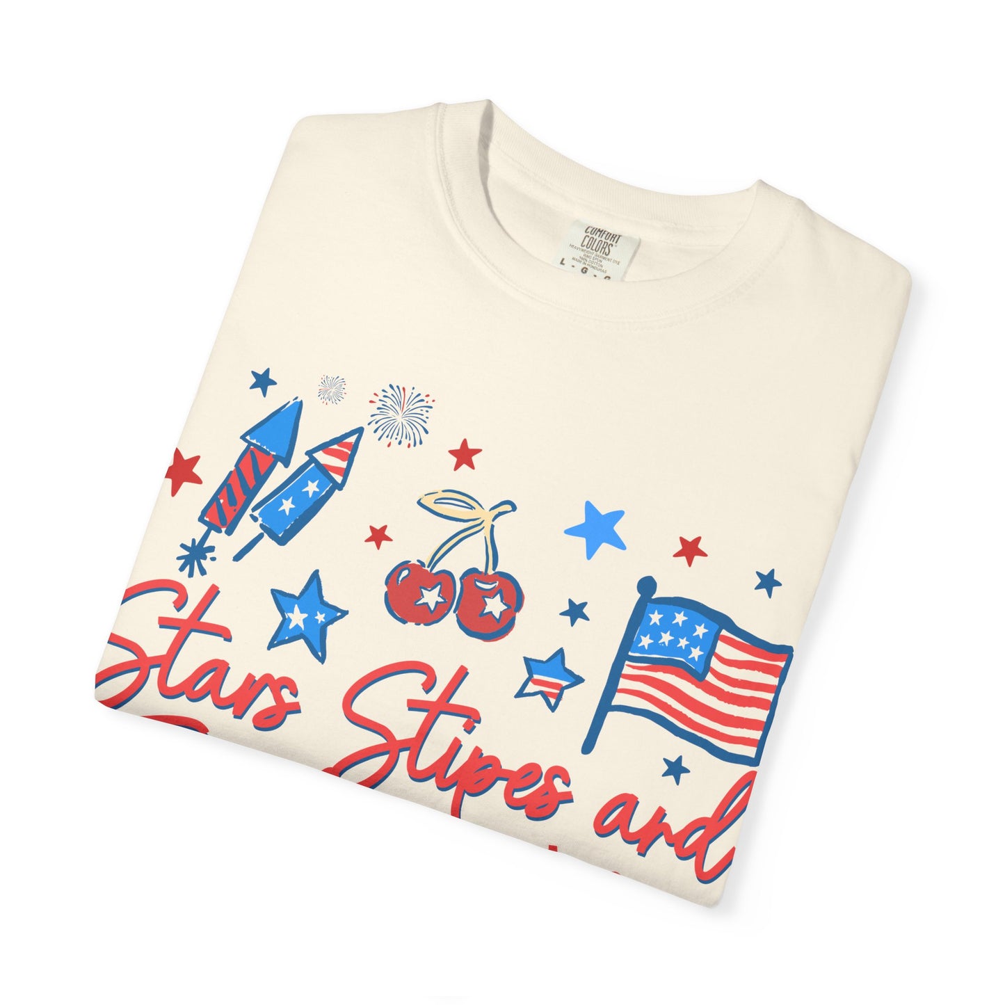 Freedom Vibes T-Shirt — Stars, Stripes & Patriotic Icons (Fourth of July Tee)