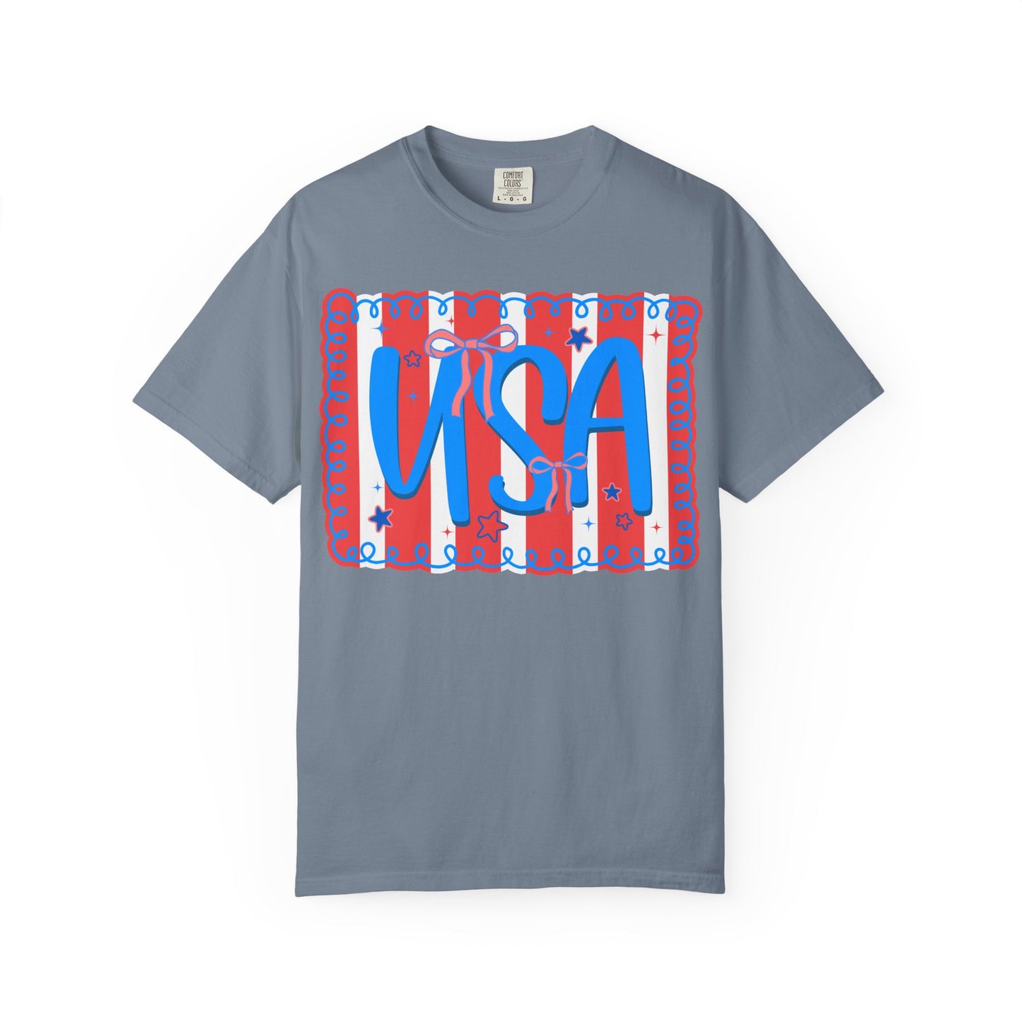USA Patriotic T-Shirt — Red, White & Blue Fourth of July Tee