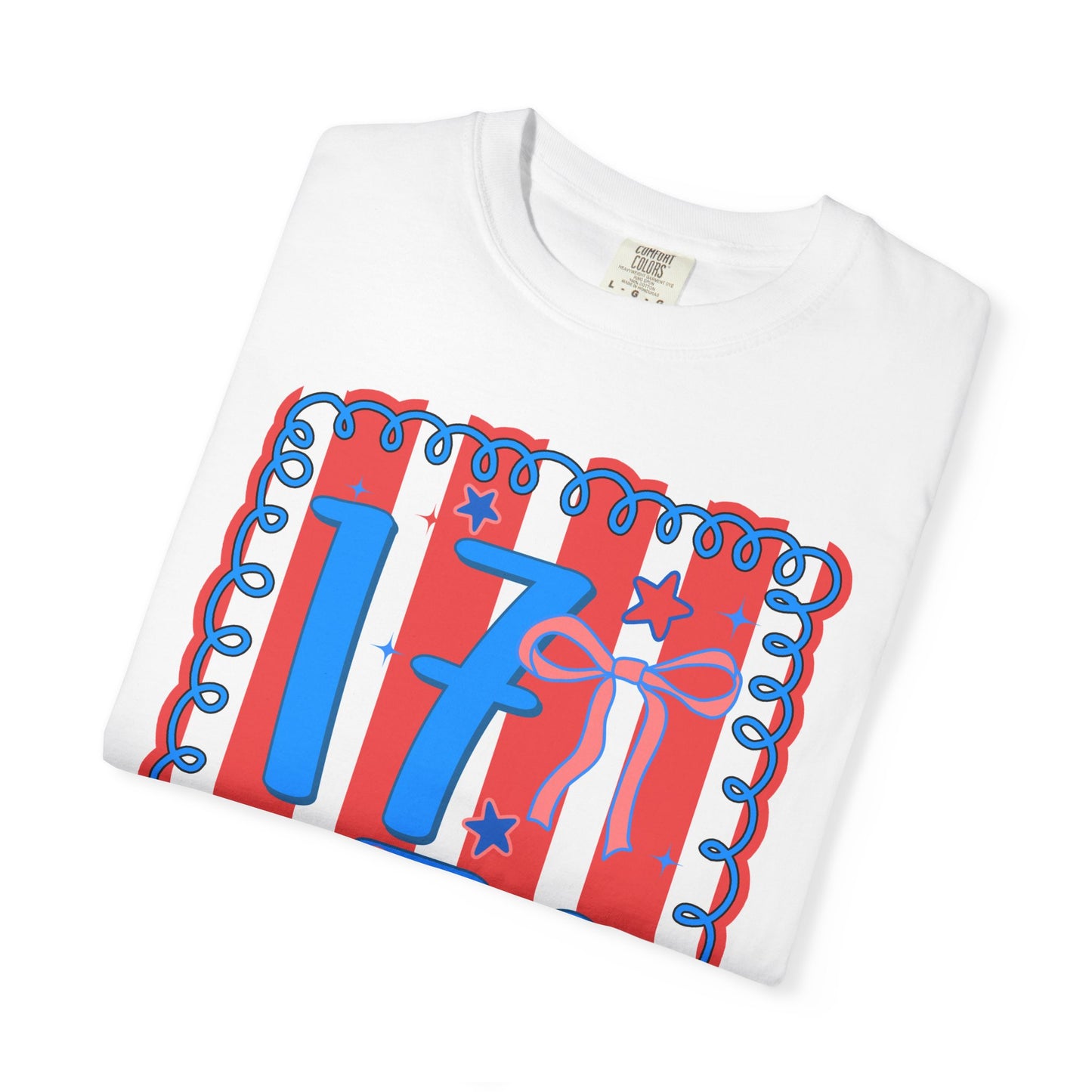 1776 Patriotic Graphic T‑Shirt — Red, White & Blue Independence Day Tee