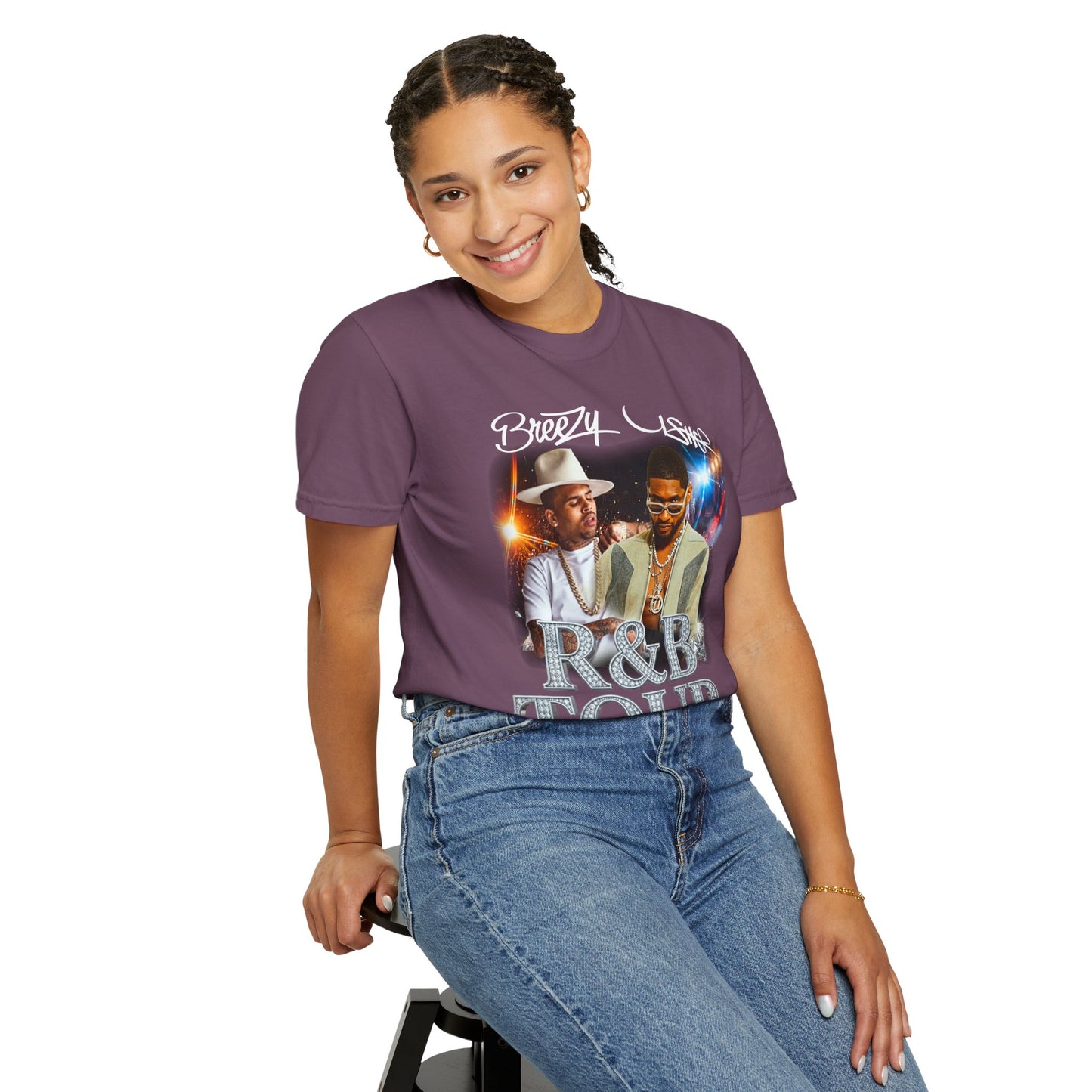 R&B Tour Graphic T-Shirt — Breezy & Usher Retro Concert Tee