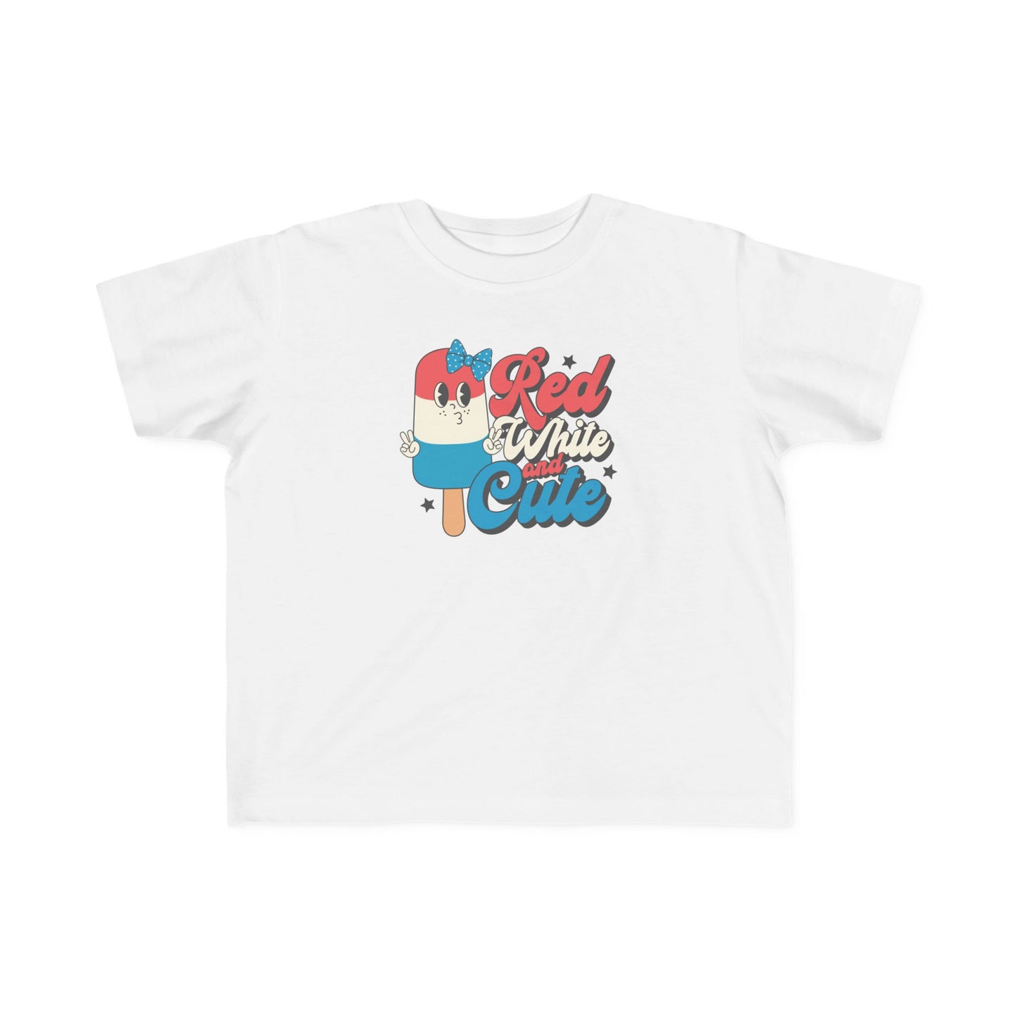 Red White & Cute Popsicle Toddler Girls Tee