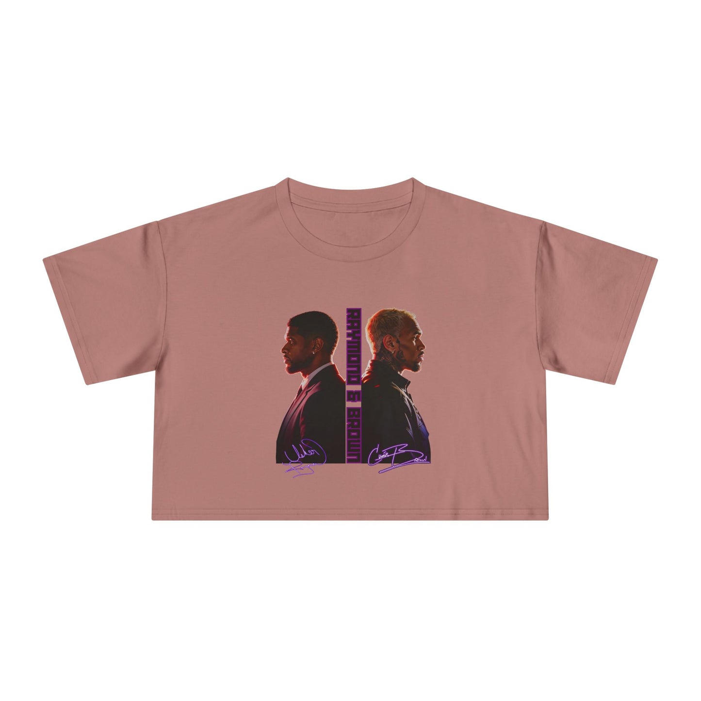 Raymond & Brown Crop Tee — Dual Profile Graphic Women's Crop Top