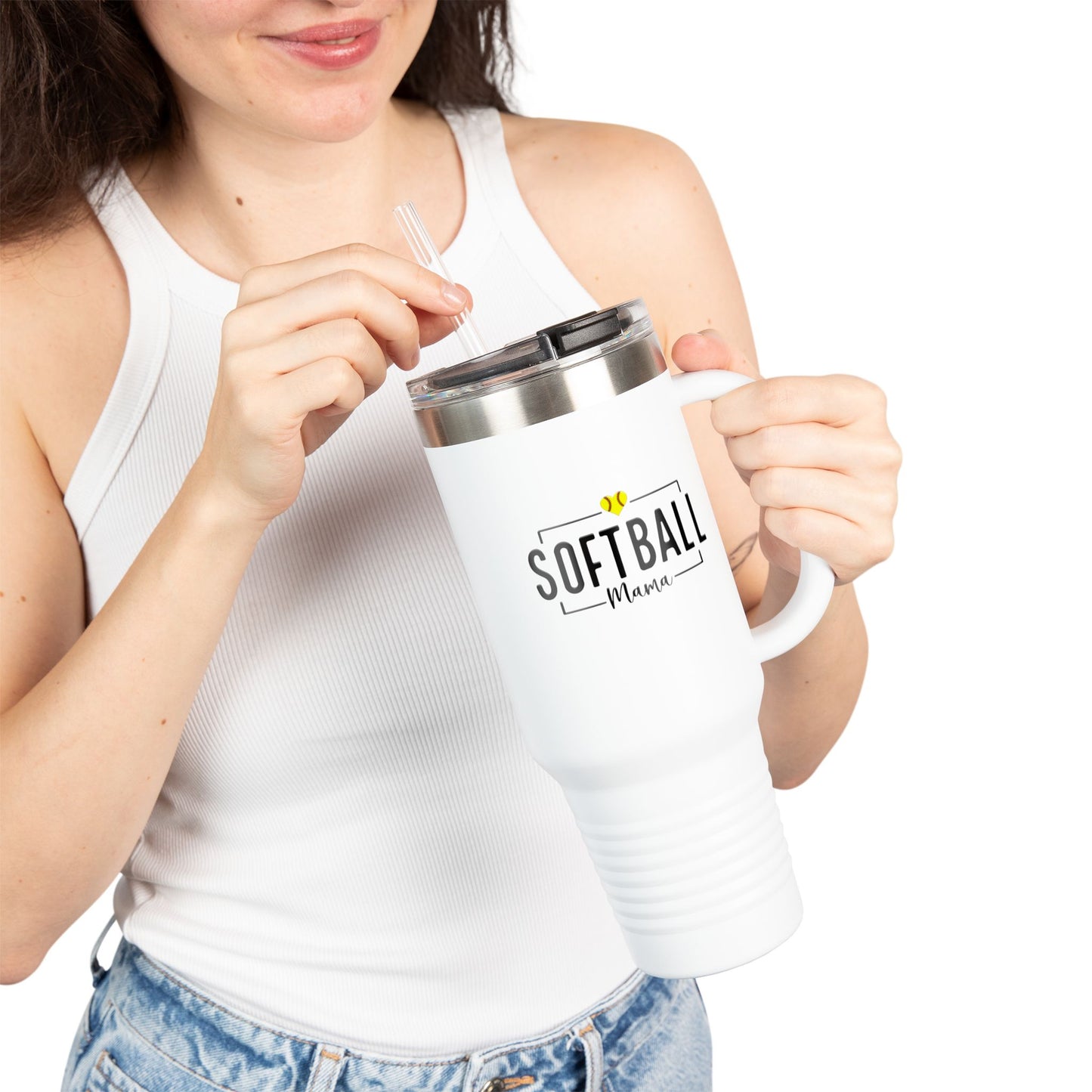 Softball Mama 40oz Insulated Travel Mug
