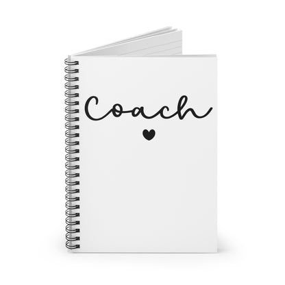 Coach Spiral Notebook — Ruled Journal with Heart