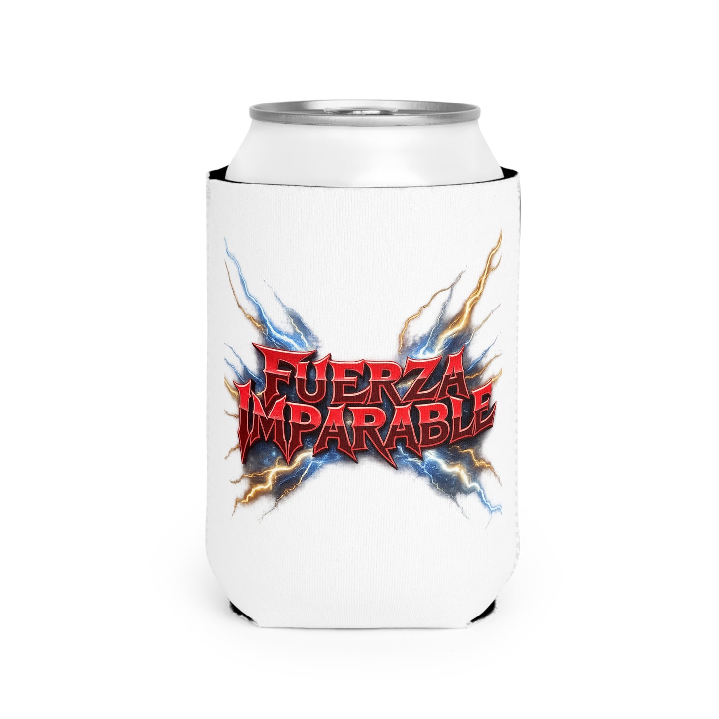Can Cooler Sleeve — "Fuerza Imparable" Lightning Graphic Can Koozie