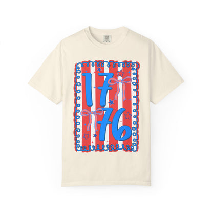 1776 Patriotic Graphic T‑Shirt — Red, White & Blue Independence Day Tee