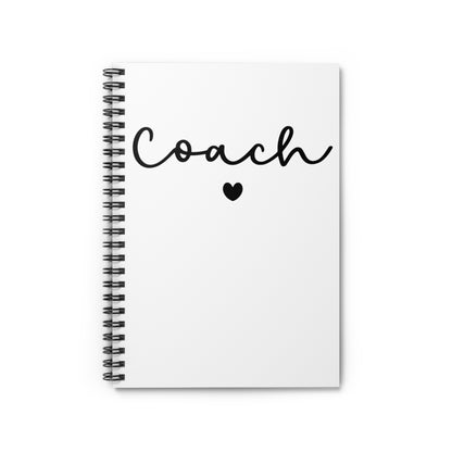Coach Spiral Notebook — Ruled Journal with Heart