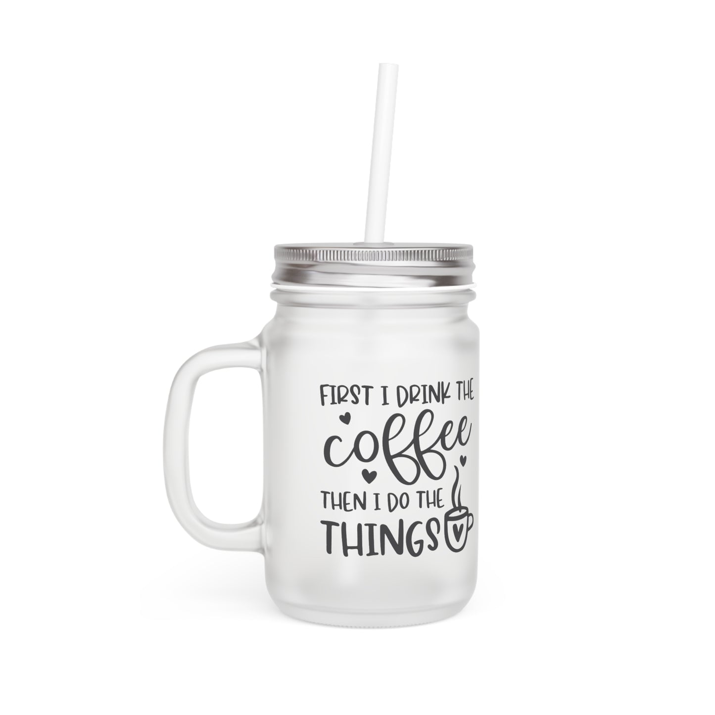 Mason Jar Tumbler with  Straw