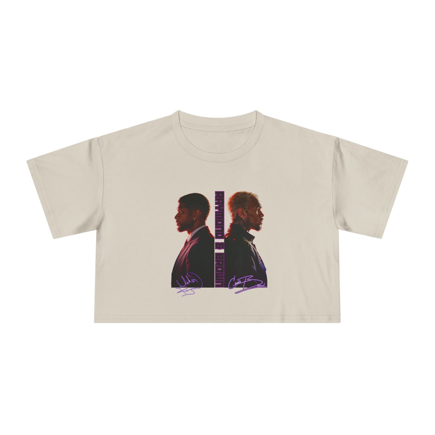 Raymond & Brown Crop Tee — Dual Profile Graphic Women's Crop Top