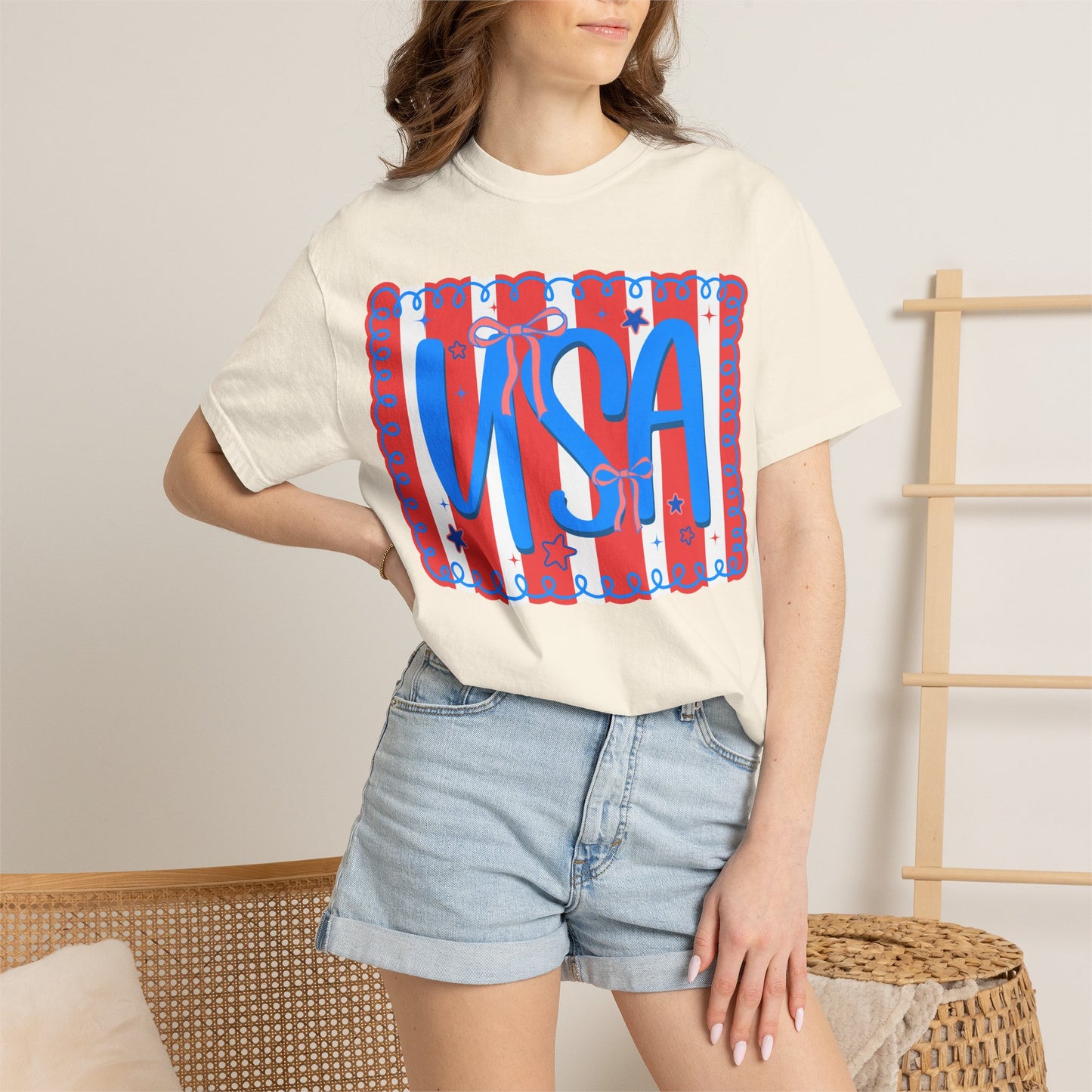 USA Patriotic T-Shirt — Red, White & Blue Fourth of July Tee
