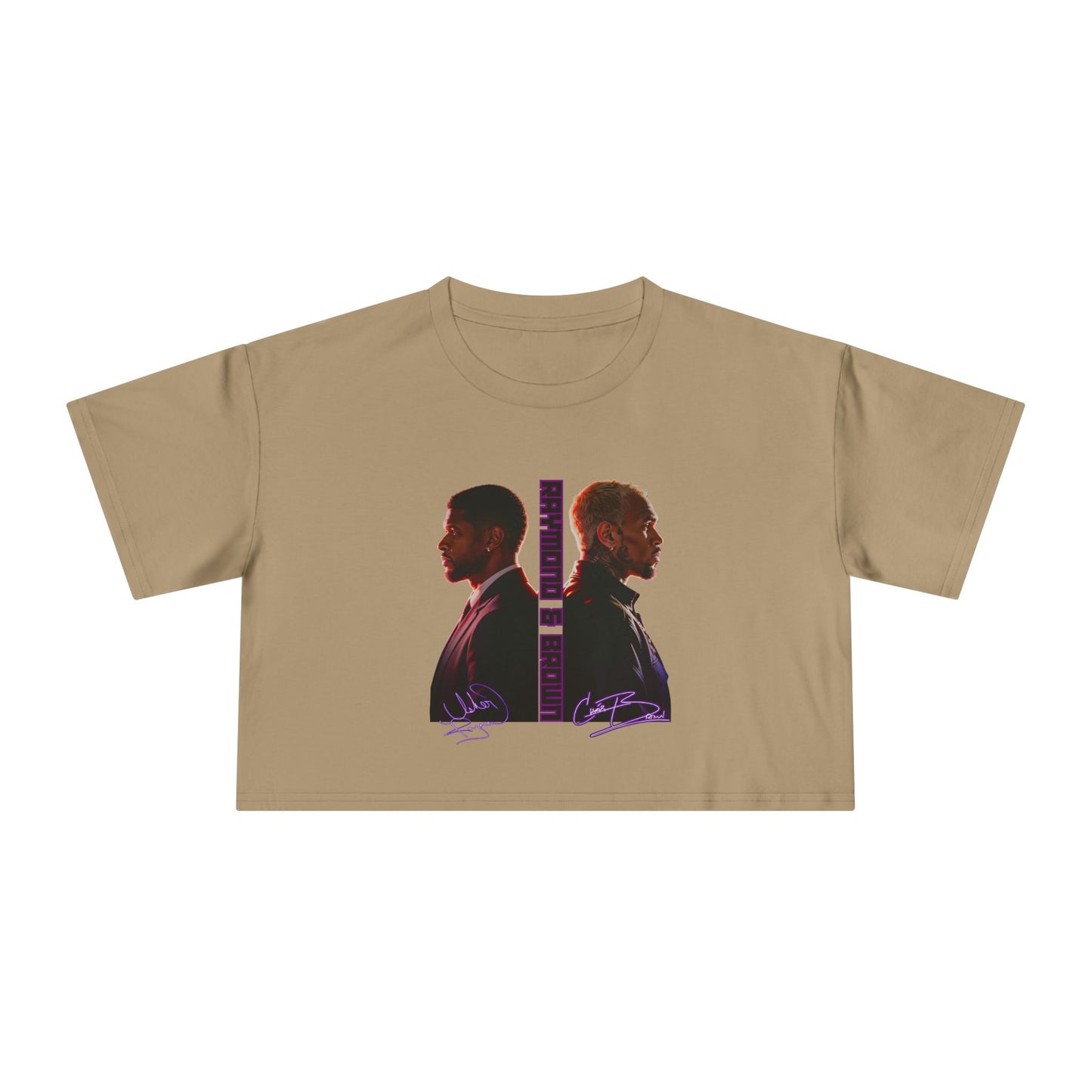 Raymond & Brown Crop Tee — Dual Profile Graphic Women's Crop Top