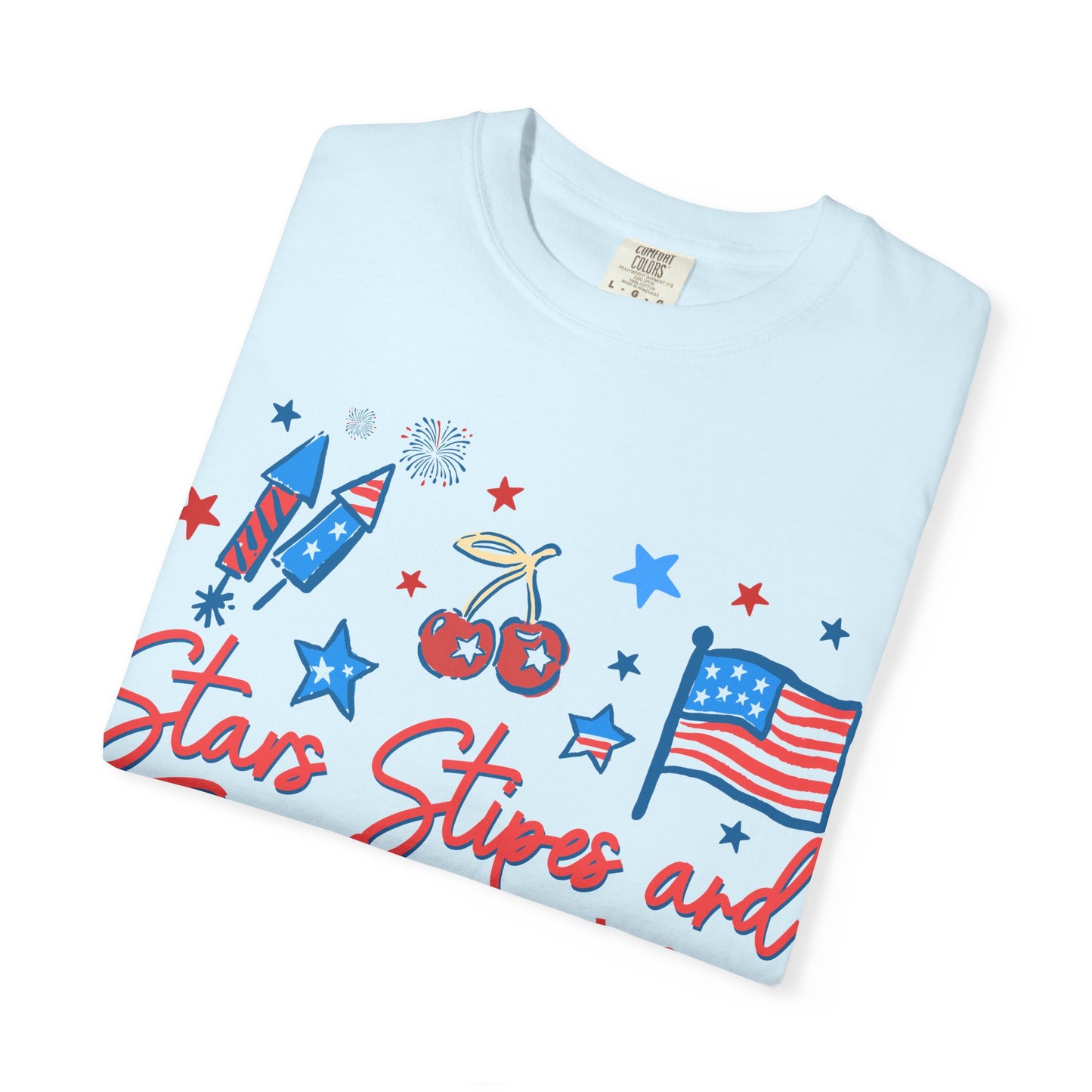 Freedom Vibes T-Shirt — Stars, Stripes & Patriotic Icons (Fourth of July Tee)