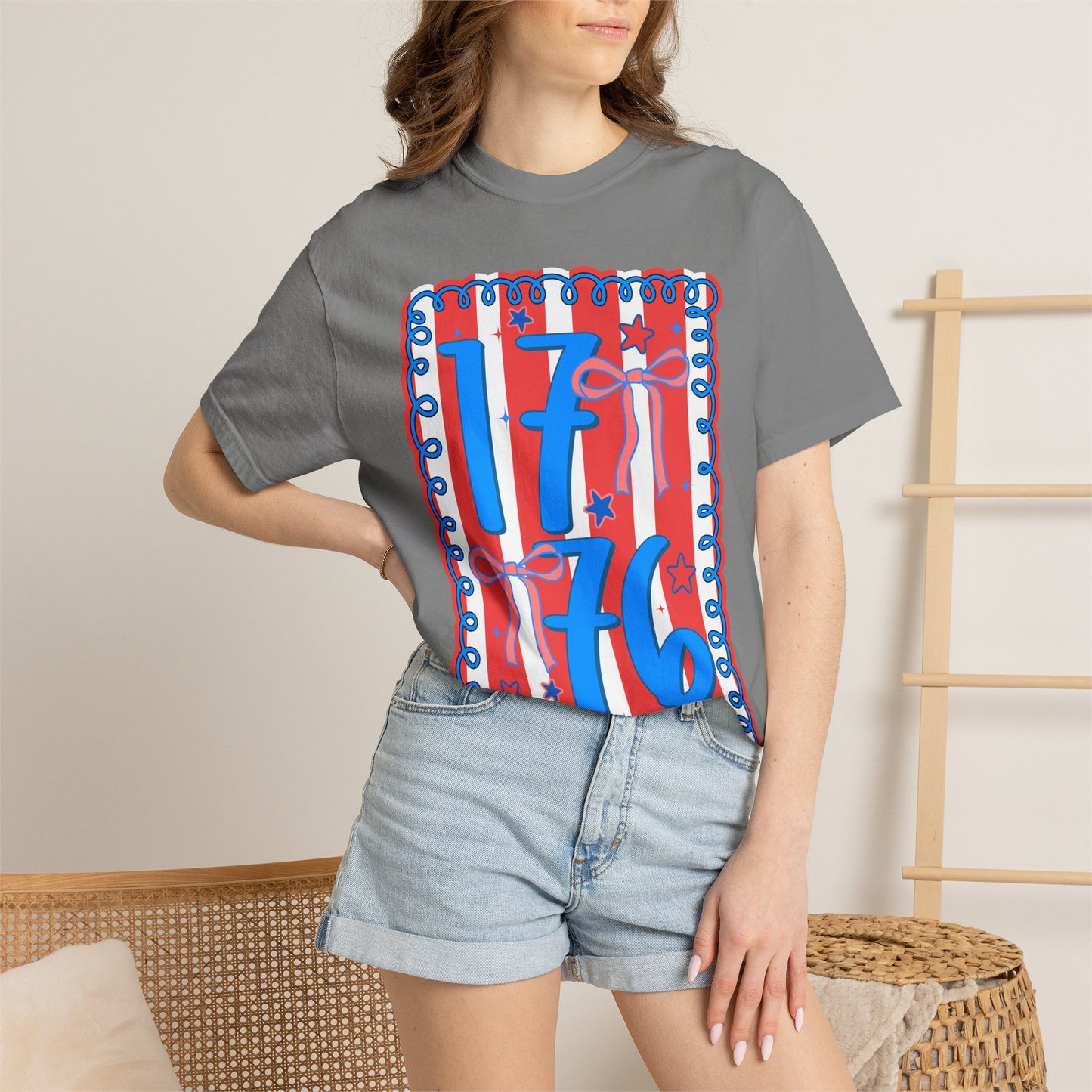 1776 Patriotic Graphic T‑Shirt — Red, White & Blue Independence Day Tee