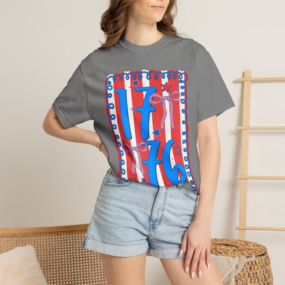 1776 Patriotic Graphic T‑Shirt — Red, White & Blue Independence Day Tee
