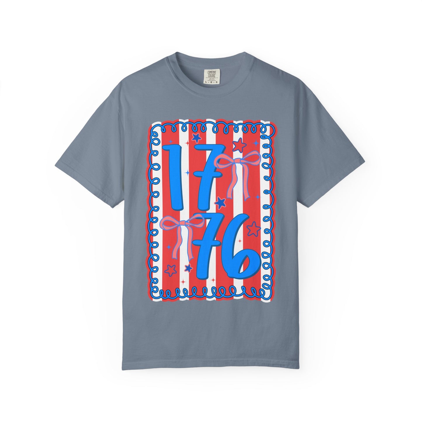 1776 Patriotic Graphic T‑Shirt — Red, White & Blue Independence Day Tee