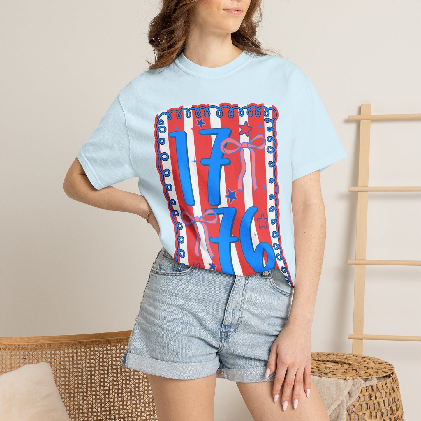 1776 Patriotic Graphic T‑Shirt — Red, White & Blue Independence Day Tee