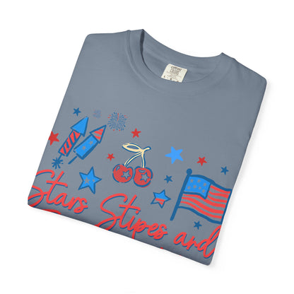 Freedom Vibes T-Shirt — Stars, Stripes & Patriotic Icons (Fourth of July Tee)