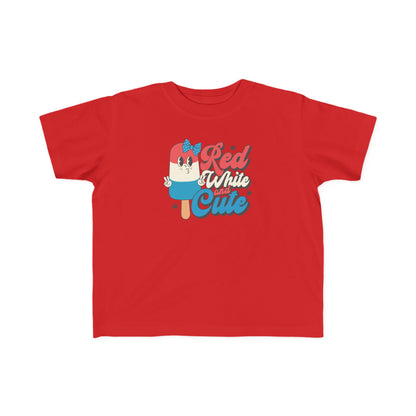 Red White & Cute Popsicle Toddler Girls Tee