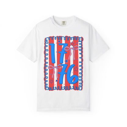 1776 Patriotic Graphic T‑Shirt — Red, White & Blue Independence Day Tee