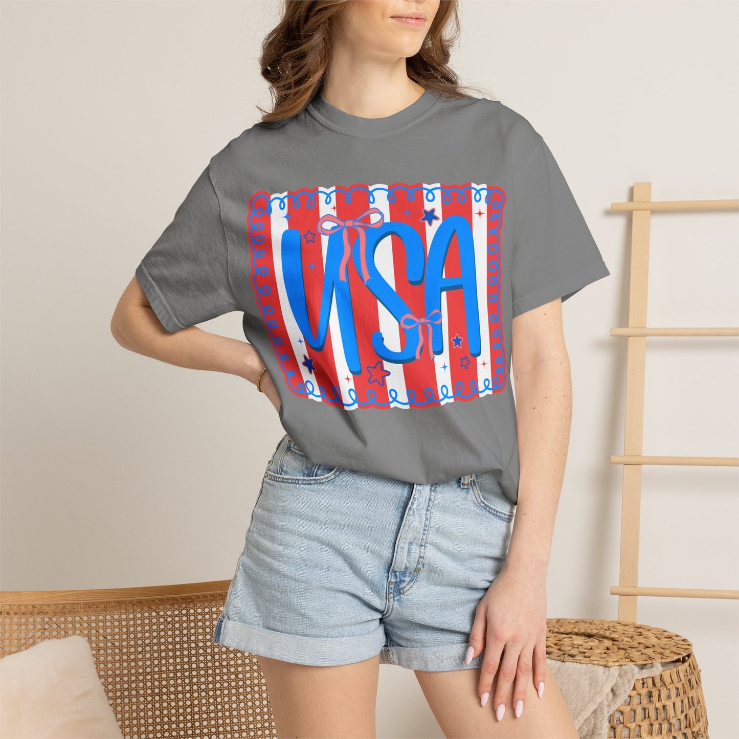 USA Patriotic T-Shirt — Red, White & Blue Fourth of July Tee