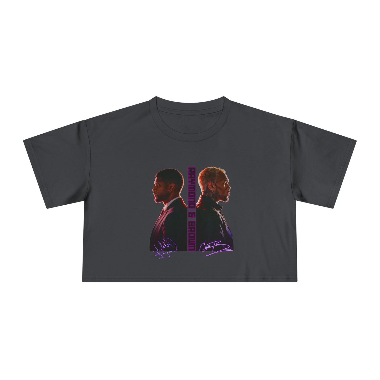 Raymond & Brown Crop Tee — Dual Profile Graphic Women's Crop Top