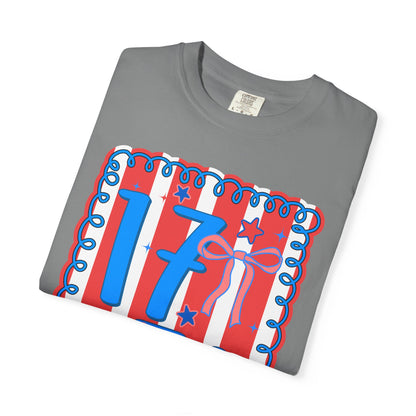 1776 Patriotic Graphic T‑Shirt — Red, White & Blue Independence Day Tee