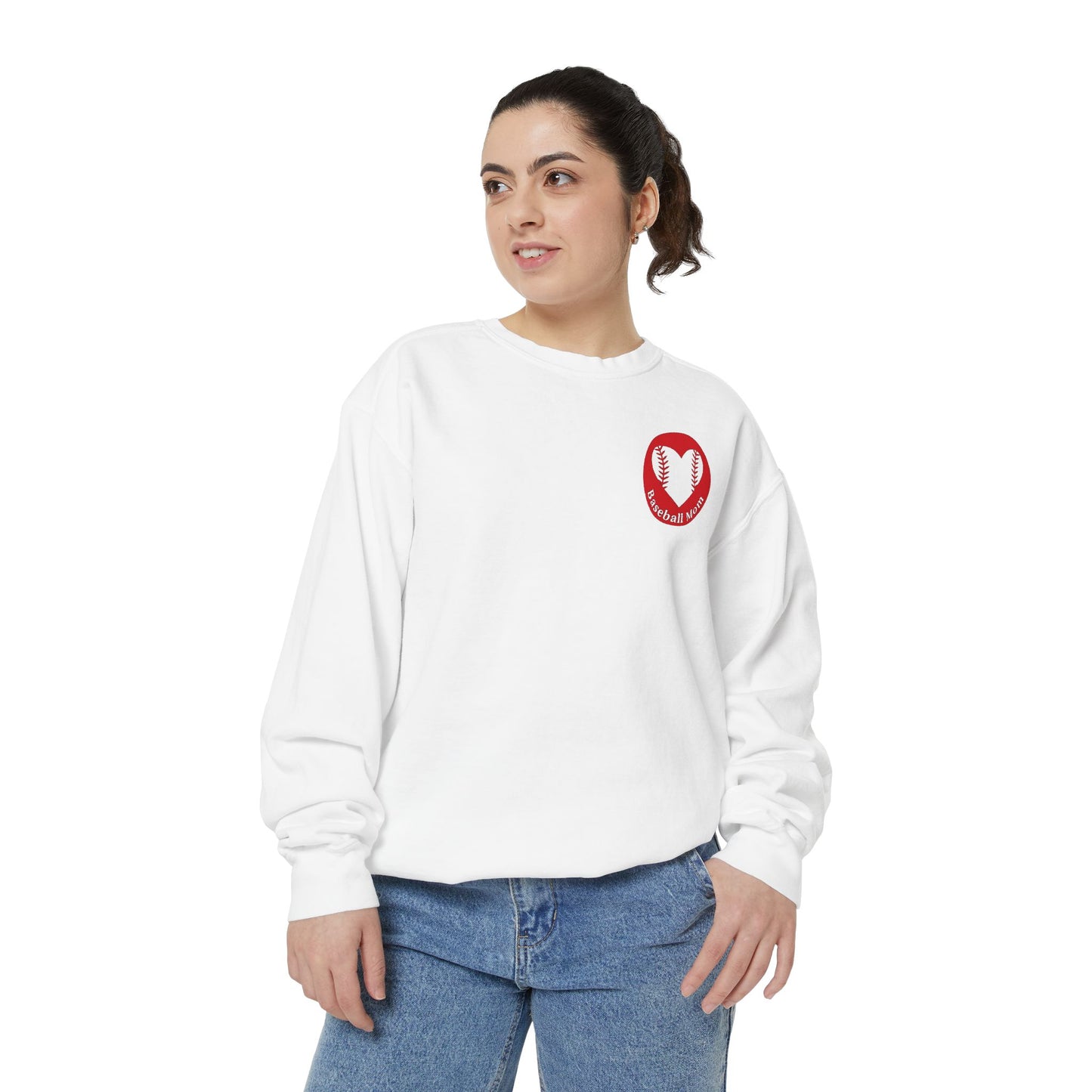 Baseball Mom Sweatshirt — "Somebody's Loudmouth" Graphic Crewneck