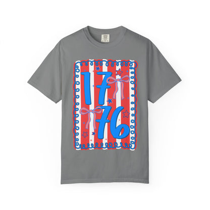 1776 Patriotic Graphic T‑Shirt — Red, White & Blue Independence Day Tee